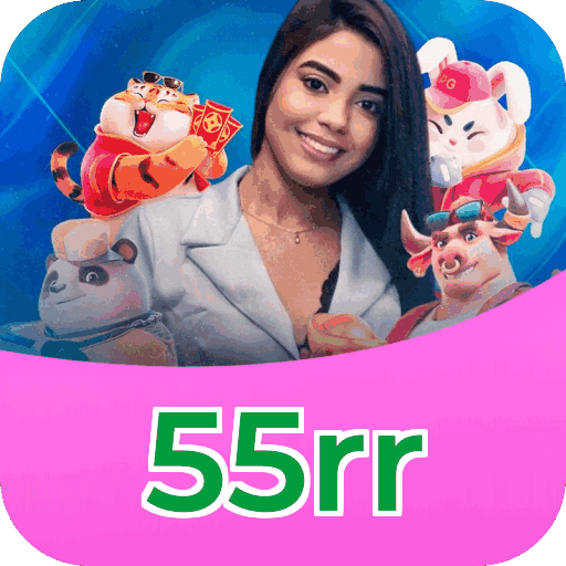 Interface do aplicativo 55rr mostrando jogos disponíveis no iOS e Android